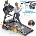Folding Treadmill with Auto Incline, 0.612 MPH Speed, High-Performance Motor, 7-Layer Running Surface, 320lbs Capacity for Home & Apartment Workouts