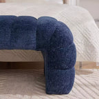 Okak 69.7 Modern Armless Bed Bench with Channel Tufted, Chenille Foot Stools Ottoman, Entryway Bench for Living Room, Bedroom