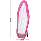 TUYOHW Flannel Irregular Wave Full Length Mirror with Hanging Hole Body Mirror Wall Mounted Mirror Leaning Floor Mirror for Bedroom, Living Room
