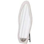TUYOHW Flannel Irregular Wave Full Length Mirror with Hanging Hole Body Mirror Wall Mounted Mirror Leaning Floor Mirror for Bedroom, Living Room