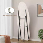 TUYOHW Flannel Irregular Wave Full Length Mirror with Hanging Hole Body Mirror Wall Mounted Mirror Leaning Floor Mirror for Bedroom, Living Room