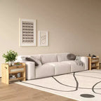 Set of 2 Rattan Nightstand with Charging Station,Boho Bedside Table with Drawer & Open Shelf for Bedroom, Living Room & Office