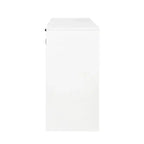 JVNOXK 31.50inch Laundry cabinet with doors and shelves, tilting pull-out laundry basket, adjustable shelves, white