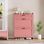 Modern Turn Drawer Shoe Cabinet, Space-Saving Storage Organizer for Entryway
