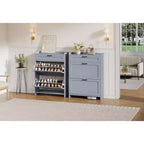 Modern Turn Drawer Shoe Cabinet, Space-Saving Storage Organizer for Entryway