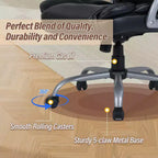 Costway Executive Office Chair with Padded Seat & Armrests, Adjustable Height & Backrest Brown/Black