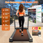300lbs Capacity Foldable Treadmill for Home,3HP Incline Treadmill,64+7 Program,Portable Treadmill,7.5MPH,5-layer Belt, Free Jogging Walking Courses