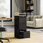 Metal Filing Cabinet with 3 Drawers and Lock, Vertical Filing Cabinet for Lette, Legal, A4, F4, Office Cabinet, Drawer Cabinet for Office