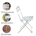 2-Piece Round Metal Patio Set  Ideal for Small Patio Breakfast & Chats