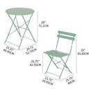 2-Piece Round Metal Patio Set  Ideal for Small Patio Breakfast & Chats