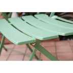 2-Piece Round Metal Patio Set  Ideal for Small Patio Breakfast & Chats