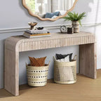 TUYOHW 59IN Vintage Crafted Entryway Table with 2 Hidden Handle Drawers, Console Table Hallway Table for Entrance, Livng Room, Hallway