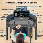 3HP Incline Treadmill,300lb Capacity,Folding Treadmill for Home,71 Workout Program,Bluetooth Dual Speaker&Smart APP Control,Walking Jogging Treadmill