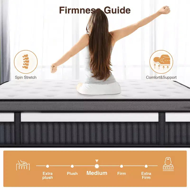 King Mattress,14 Inch Memory Foam Mattress in a Box,Gel-Infused for Cool Breathable Sleep,Pressure Relief & Support,Medium Firm,CertiPUR-US Certified