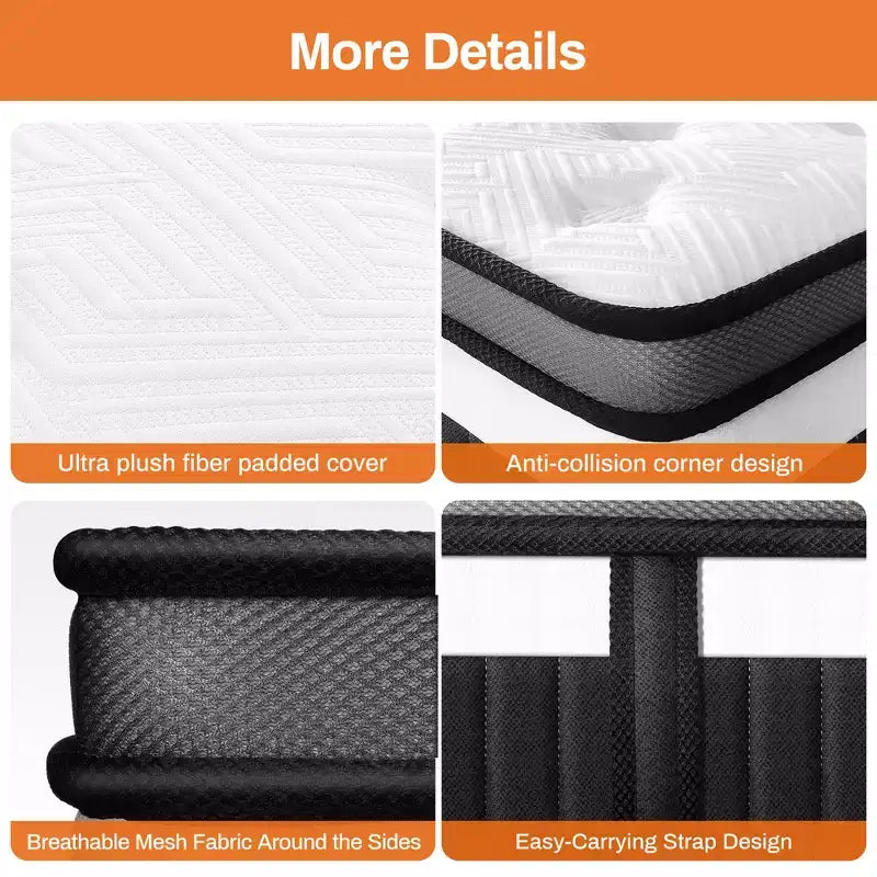 King Mattress,14 Inch Memory Foam Mattress in a Box,Gel-Infused for Cool Breathable Sleep,Pressure Relief & Support,Medium Firm,CertiPUR-US Certified