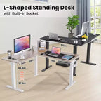 HOMDOX 63 x 55 Elec. L Shaped Corner-Standing-Desk w/Outlets/Mouse Pad/Hook HIG-Adjustable Home/Office/Writting/Gaming 2026 New Computer Workstation