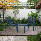 EROMMY Outdoor Bistro Set for 2, Stackable Modern Porch Furniture Set,Waterproof Patio Furniture Set w/2 Chairs 1 Coffee Table