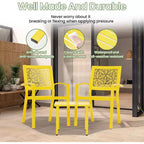 EROMMY Outdoor Bistro Set for 2, Stackable Modern Porch Furniture Set,Waterproof Patio Furniture Set w/2 Chairs 1 Coffee Table