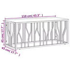 vidaXL Coffee Table Silver Stainless steel Medium Modern Coffee Table