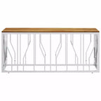 vidaXL Coffee Table Silver Stainless steel Medium Modern Coffee Table