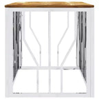 vidaXL Coffee Table Silver Stainless steel Medium Modern Coffee Table