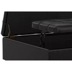 Elliot 40 inch Wide Large Square Coffee Table Storage Ottoman