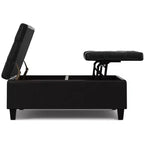 Elliot 40 inch Wide Large Square Coffee Table Storage Ottoman