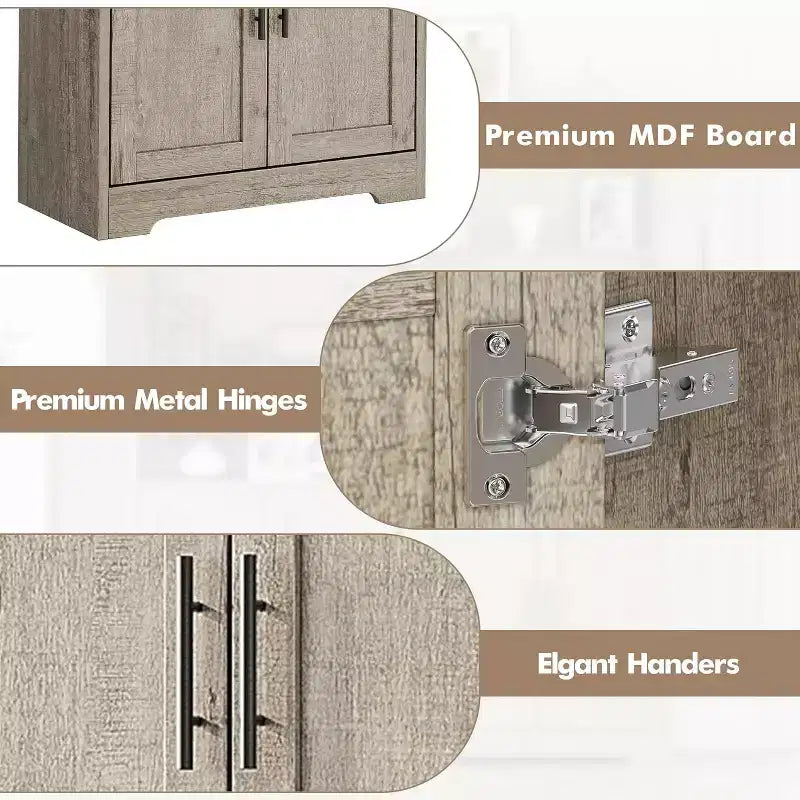 70'' Tall Kitchen Pantry Cabinet,Modern Kitchen Hutch with Microwave Stand & Adjustable Shelves,Ideal for Dining Room, Bathroom