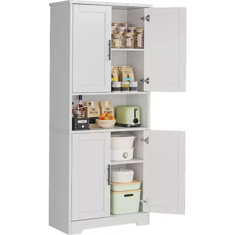 70'' Tall Kitchen Pantry Cabinet,Modern Kitchen Hutch with Microwave Stand & Adjustable Shelves,Ideal for Dining Room, Bathroom