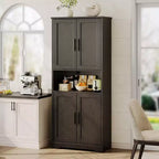 70'' Tall Kitchen Pantry Cabinet,Modern Kitchen Hutch with Microwave Stand & Adjustable Shelves,Ideal for Dining Room, Bathroom
