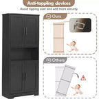 70'' Tall Kitchen Pantry Cabinet,Modern Kitchen Hutch with Microwave Stand & Adjustable Shelves,Ideal for Dining Room, Bathroom