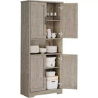 70'' Tall Kitchen Pantry Cabinet,Modern Kitchen Hutch with Microwave Stand & Adjustable Shelves,Ideal for Dining Room, Bathroom