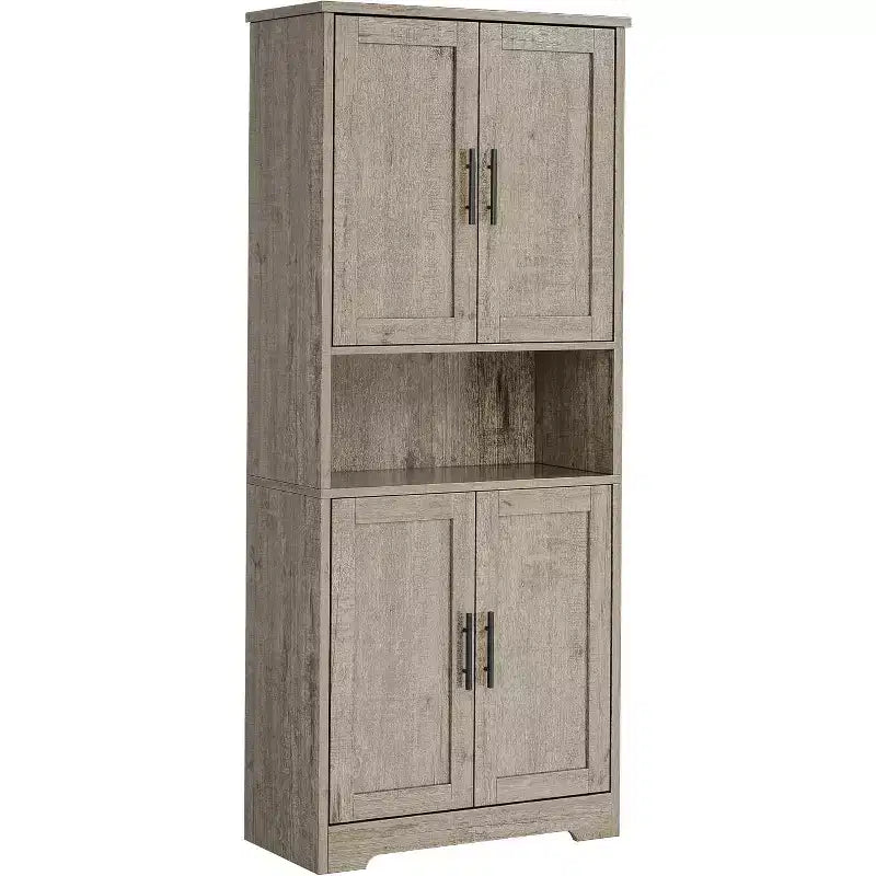 70'' Tall Kitchen Pantry Cabinet,Modern Kitchen Hutch with Microwave Stand & Adjustable Shelves,Ideal for Dining Room, Bathroom