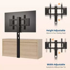 Rattan 4-Drawer TV Stand, Farmhouse Style for 70-Inch TVs, for Living Room, Easy Assembly