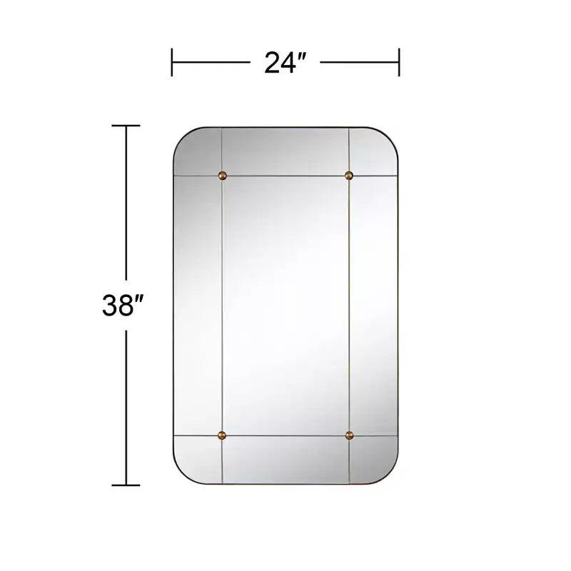 Uttermost Placid 24x38 Aged Gold Segmented Wall Mirror