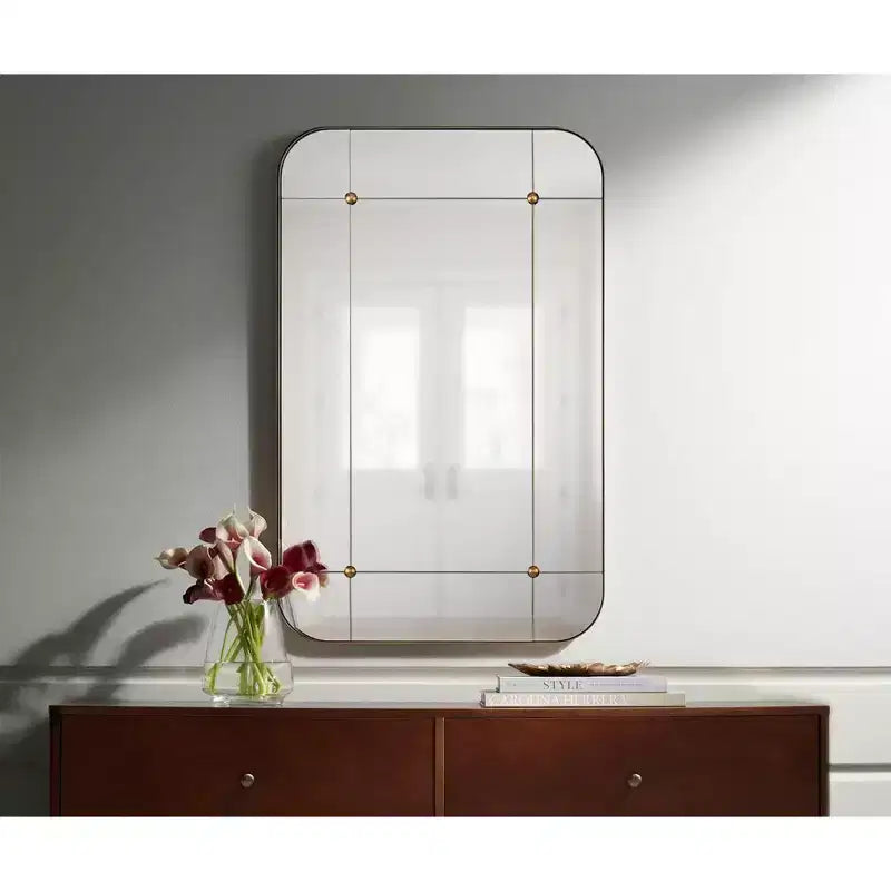 Uttermost Placid 24x38 Aged Gold Segmented Wall Mirror