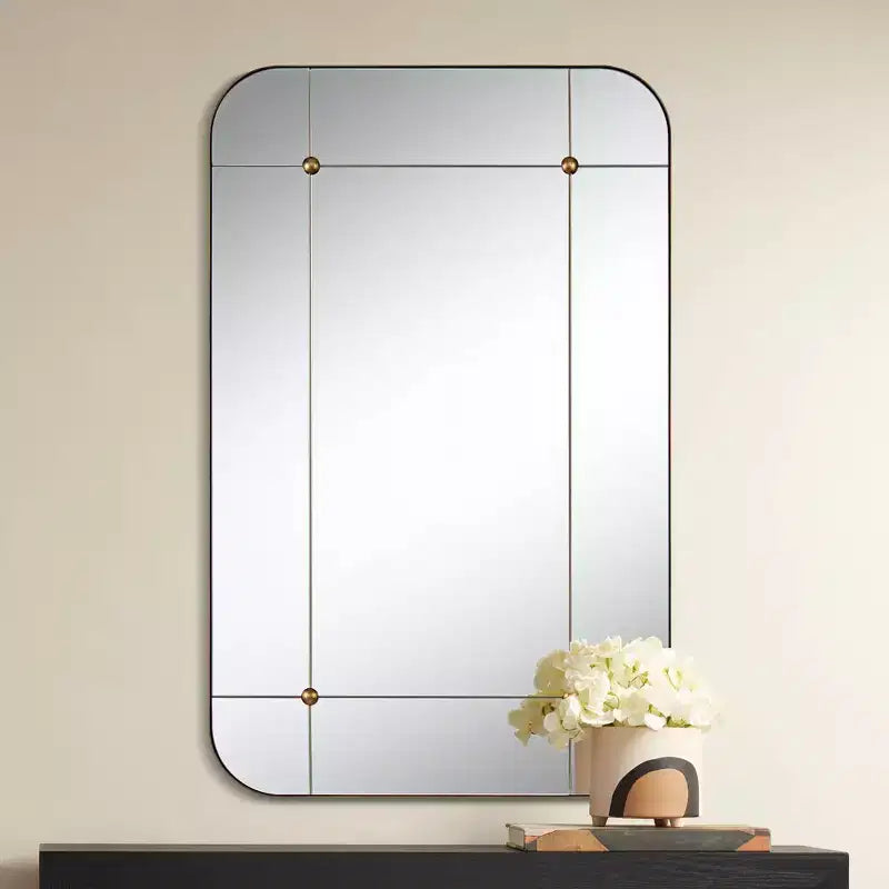 Uttermost Placid 24x38 Aged Gold Segmented Wall Mirror
