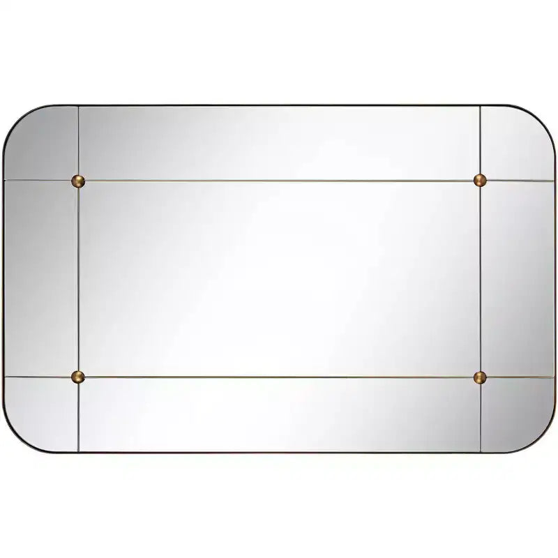 Uttermost Placid 24x38 Aged Gold Segmented Wall Mirror
