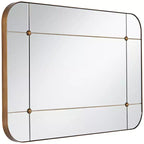 Uttermost Placid 24x38 Aged Gold Segmented Wall Mirror
