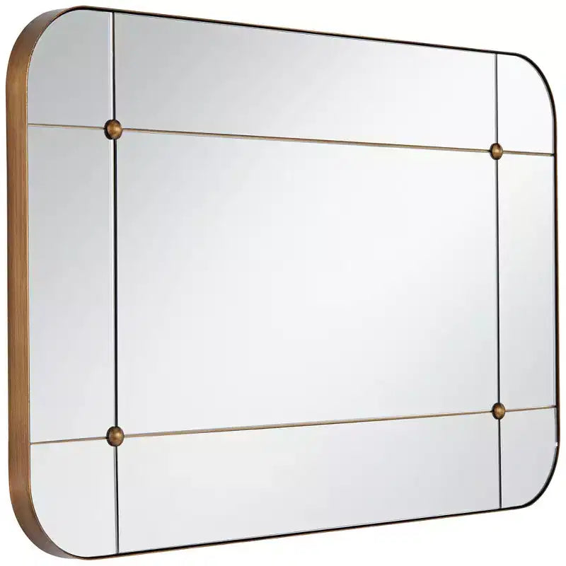 Uttermost Placid 24x38 Aged Gold Segmented Wall Mirror