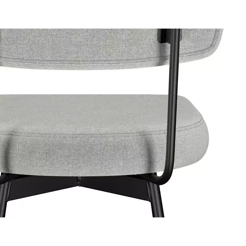 Meredith Contemporary Modern Swivel Counter Height Stool (Set of 2) in Polyester Linen
