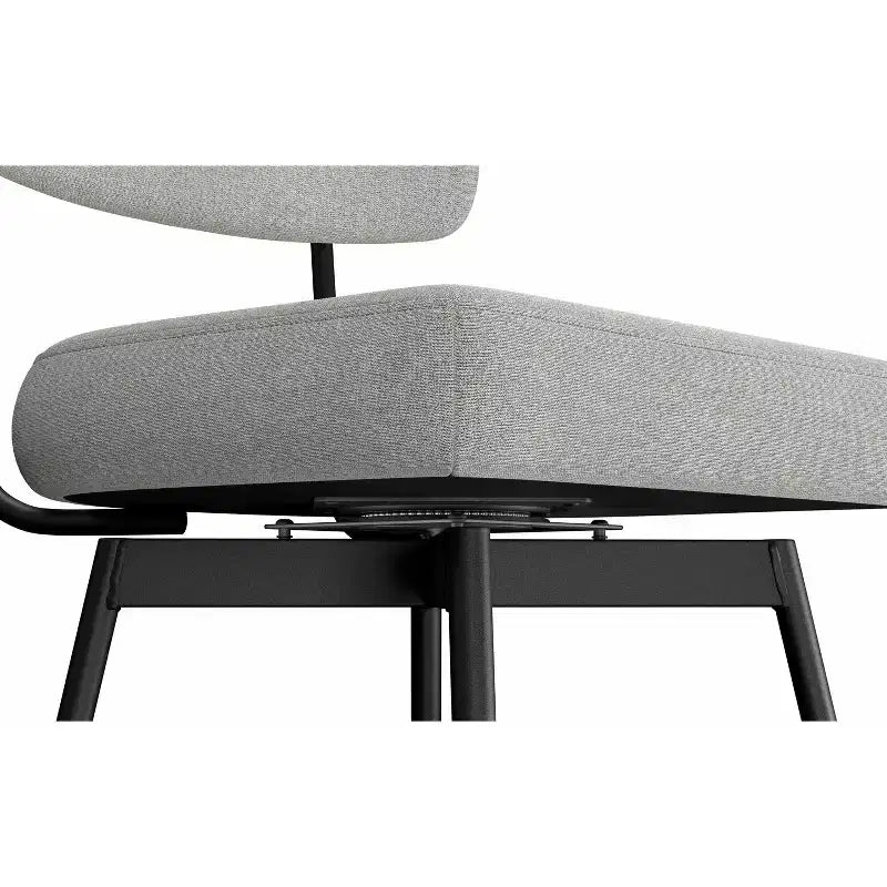 Meredith Contemporary Modern Swivel Counter Height Stool (Set of 2) in Polyester Linen