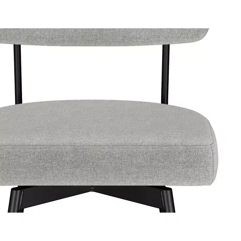 Meredith Contemporary Modern Swivel Counter Height Stool (Set of 2) in Polyester Linen
