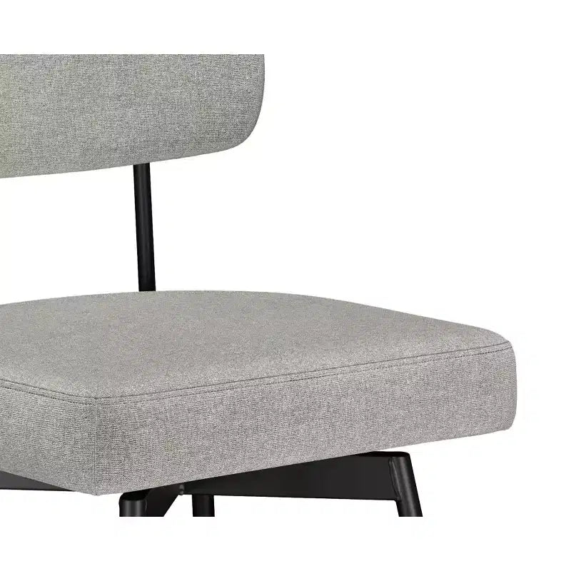 Meredith Contemporary Modern Swivel Counter Height Stool (Set of 2) in Polyester Linen
