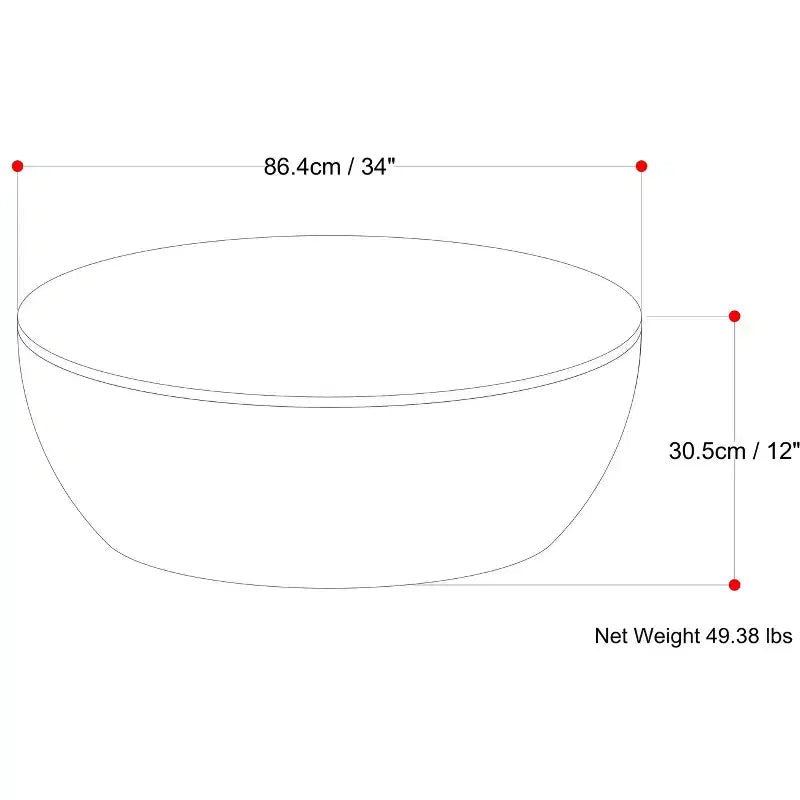 Keystone 34 inch Wide Solid Mango Modern Industrial Drum Coffee Table, Assembled