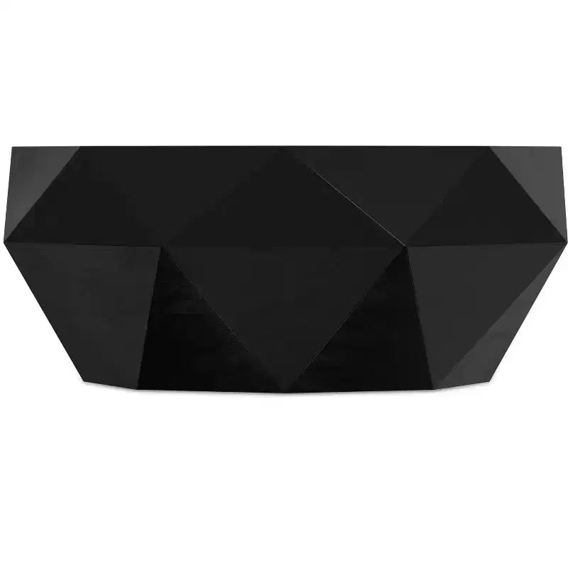 Paros SOLID ACACIA WOOD 35 inch Wide Irregular Contemporary Coffee Table, Fully Assembled