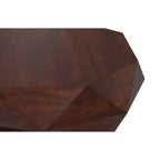 Paros SOLID ACACIA WOOD 35 inch Wide Irregular Contemporary Coffee Table, Fully Assembled