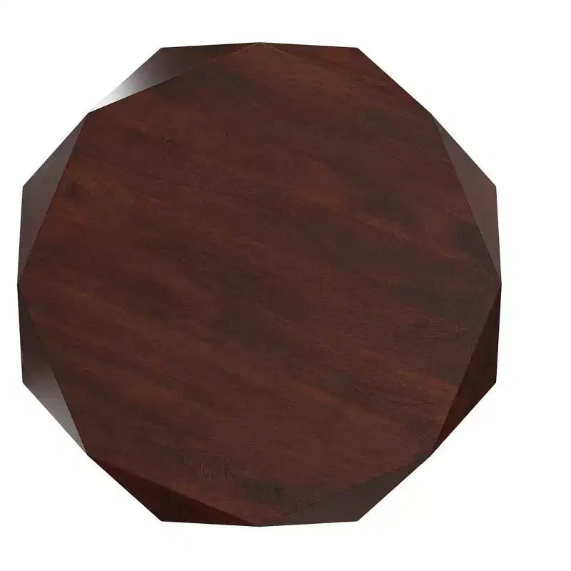 Paros SOLID ACACIA WOOD 35 inch Wide Irregular Contemporary Coffee Table, Fully Assembled