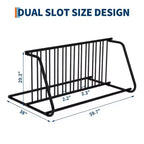 Commercial Heavy Duty Bike Rack  10-Bike Freestanding Grid Storage Stand, Steel Organizer for Garage, School, Store, Outdoor, Black