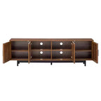 78'' Modern TV Stand for 85'' TVs Media Console Entertainment Center with Cable Management & Soft-Closing Hinges, Walnut - ModernLuxe